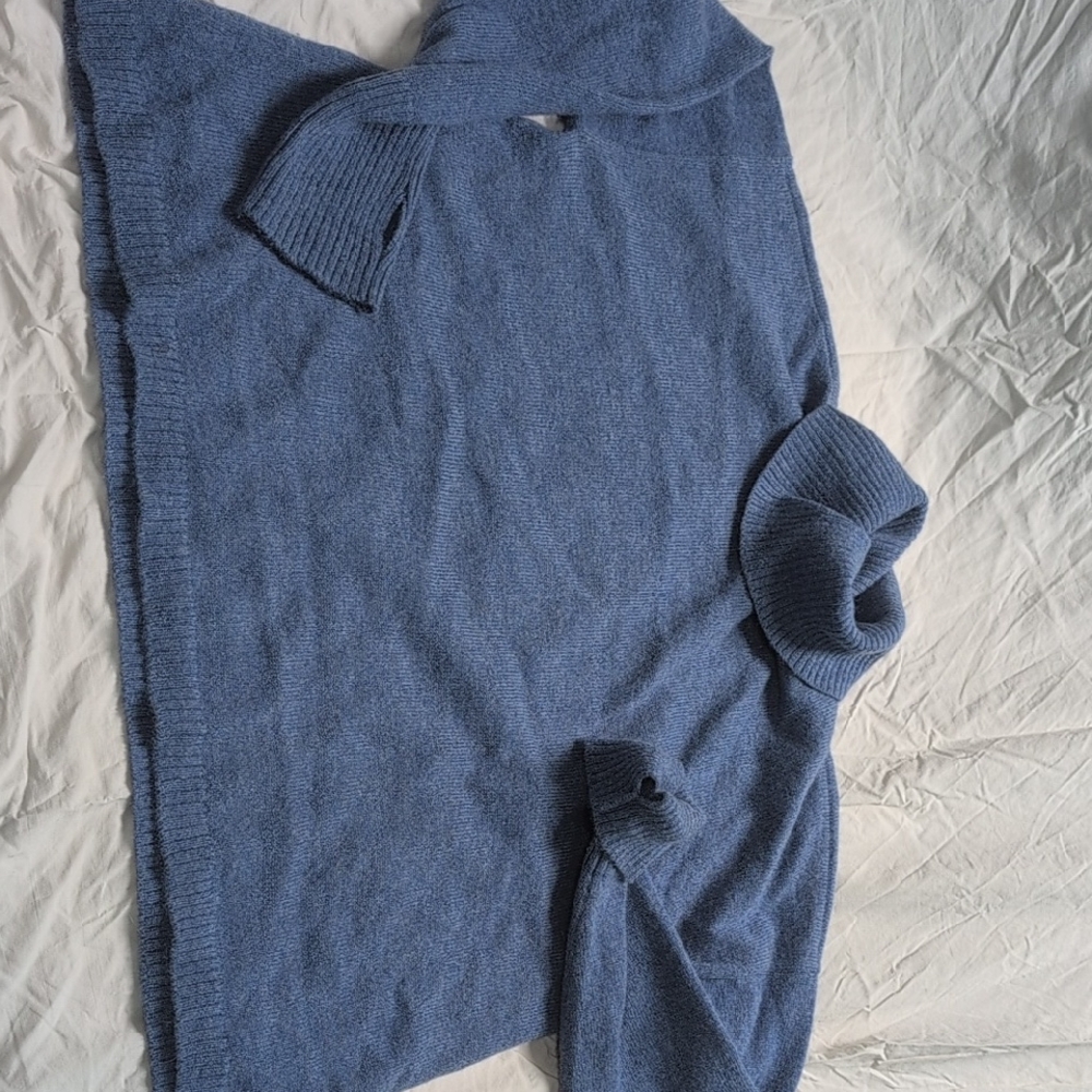 Peruvian Connection Women's Blue Turtleneck Sweater